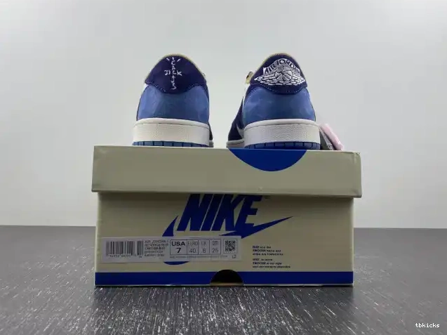 Reps TBK X JORDAN TRAVIS CUSTOM AIR 1 DM7866-808 SCOTT 0520